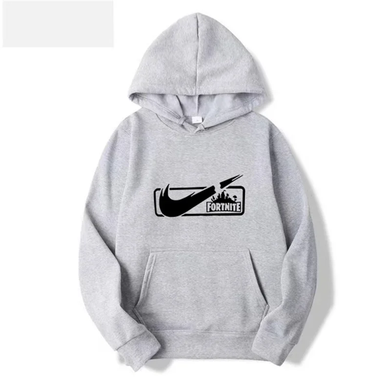 2024 men's solid color men's NK hoodie top high quality cotton loose large size solid color jersey top