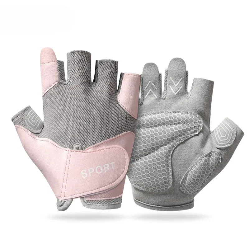 Gym Fitness Heavyweight Training Half Finger Non-Slip Gloves Men women Body Building Gloves Wrist Support Weightlifting Sports