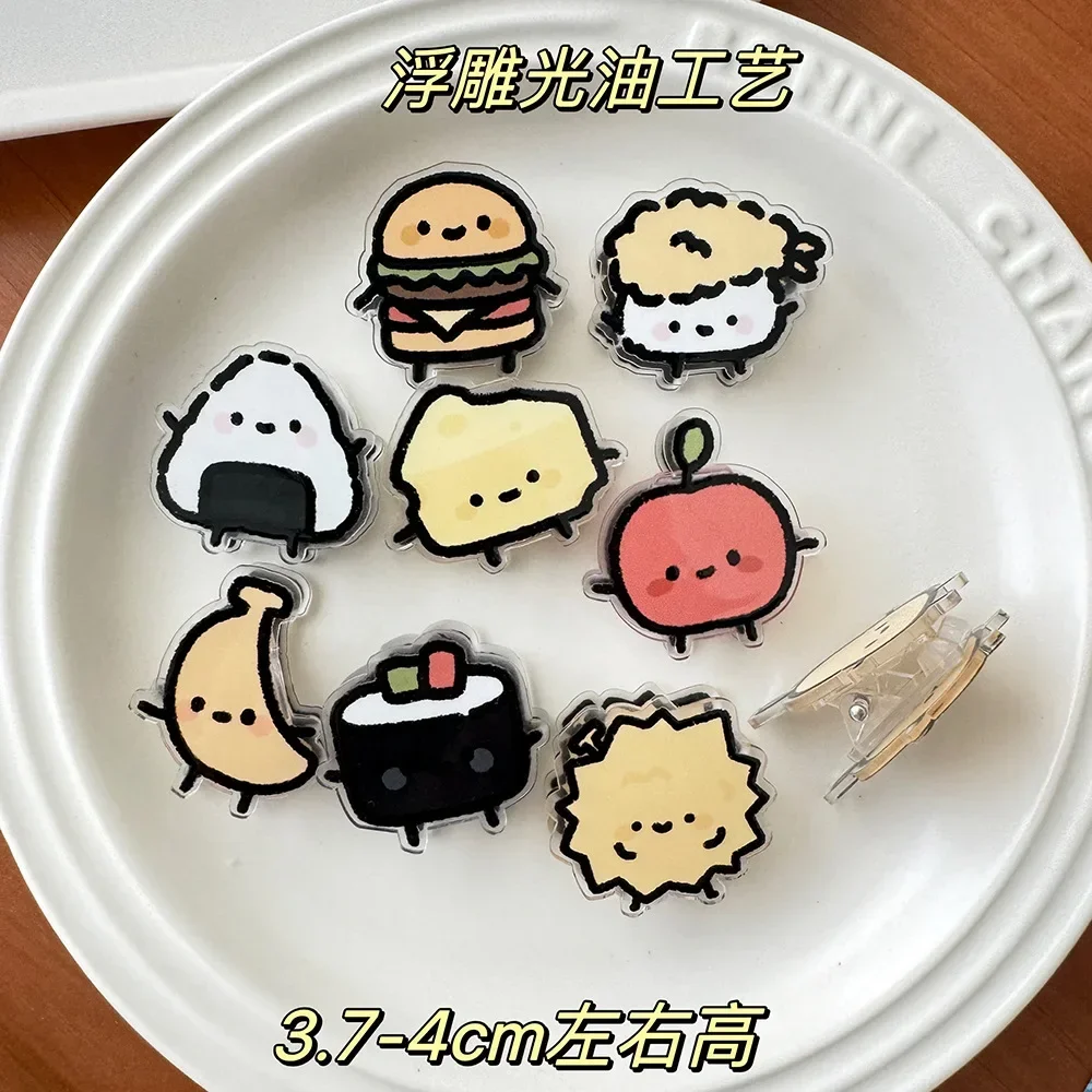 Cute INS Animated Fruit Cartoon Decoration Gift Sealing Clip Note Clip Pp for Students Cute