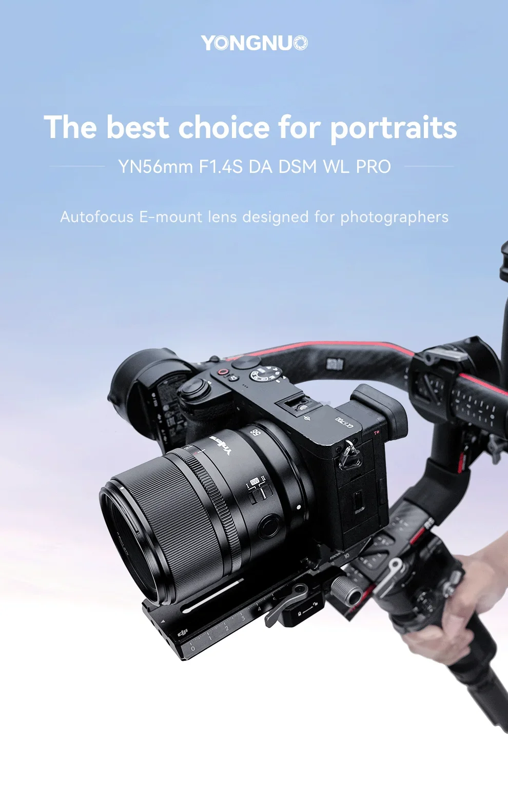YongNuo YN56mm F1.4S DA DSM WL PRO APS-C Auto Focus Camers Lens For Sony FE Moun