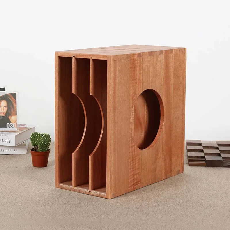 Black Gum Record Shelf Classical Nostalgic LP Record Storage Rack Vinyl Disc Storage Rack CD Baffle Detachable Flexible