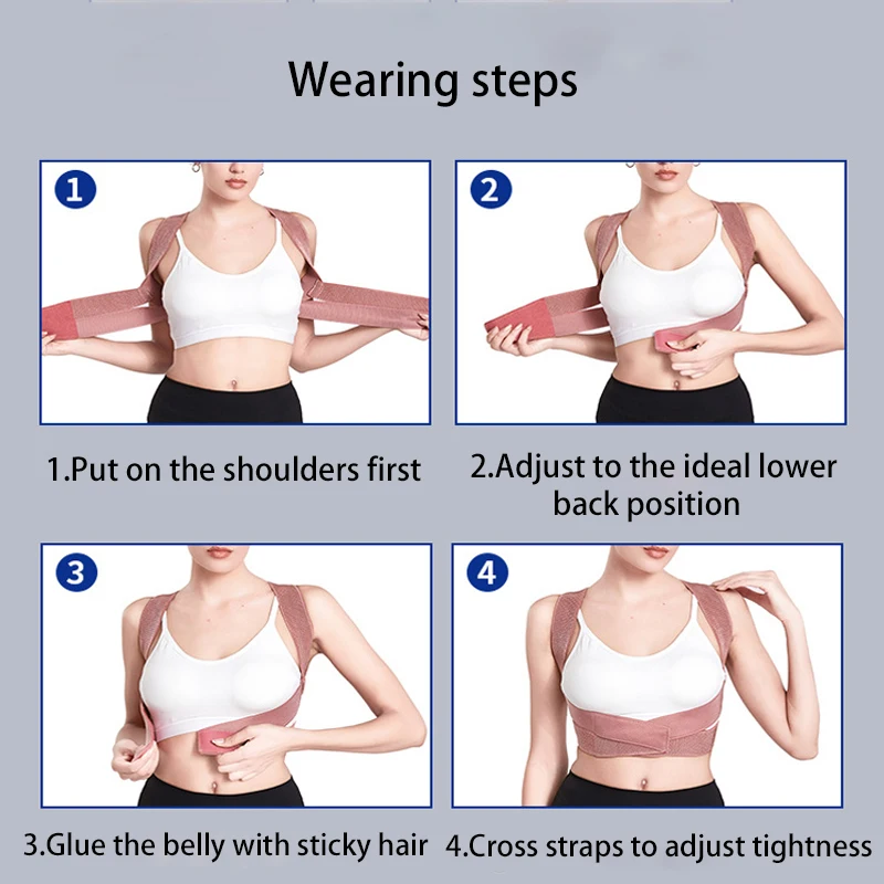 Hunchback Corrector Adults invisible Posture Correction Straps Bent Waist Chest Neck Forward Tilt Correction Tool
