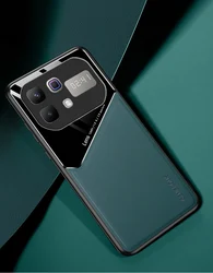 Luxury Soft Leather Texture Magnetic Protective Back Cover Case for Infinix Note 60 (Dark green)