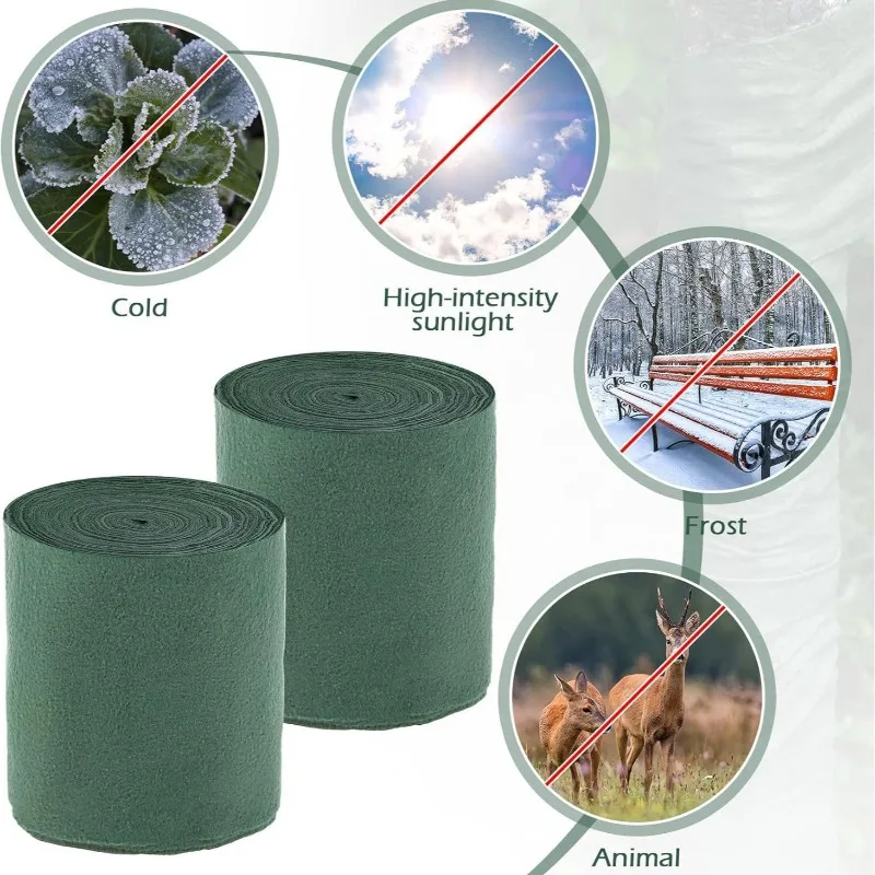 Thickened Tree Wrapping Cloth - Cold-Proof Sun Protection Fabric Garden Greening Winter Plant Frost Prevention Outdoor Tree Care