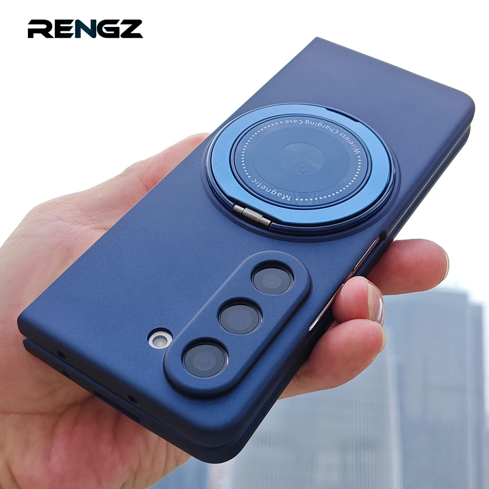 Magnetic Wireless Charging Case with 360° Rotating Stand Holder - Protective Cover