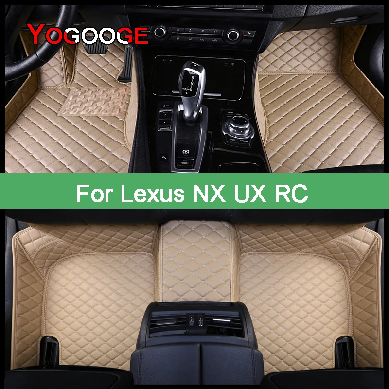 YOGOOGE Car Floor Mats For Lexus NX UX RC 200 200t 300h 300 250h RCF RC350 Foot Coche