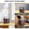 Portable Power Station 300W (Peak 600W) 296Wh Solar Generator with 110V Pure Sine Wave AC Power Socket and Spare Lithium Battery 5