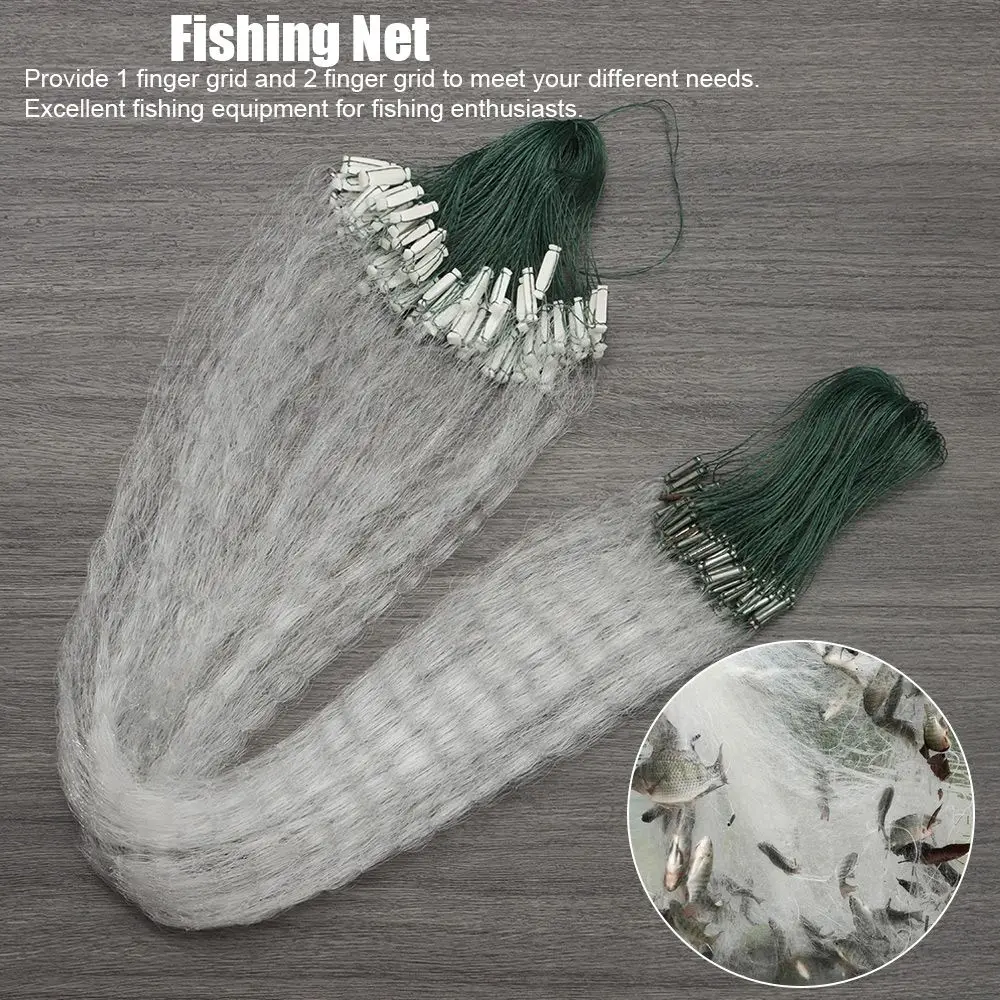 Fishing Net 8/15/20/25M Durable Nylon Hand Cast Monofilament Float Trap Single Mesh Netting Tackle Tool Accessories