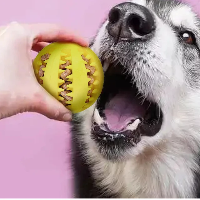 Rubber Tooth Cleaning Snack Ball For Dogs Indestructible Dog Toy For Large Dogs Soft Pet Chew Toys Interactive Dog Accessories 4
