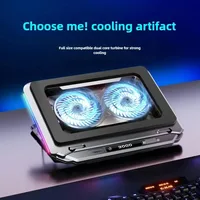 Gaming Laptop Cooling Pad for 15-21'' Notebook Cooler Stand RGB Light 2 Fans Adjustable Laptop Bracket Radiator Cooling Base - Image 2