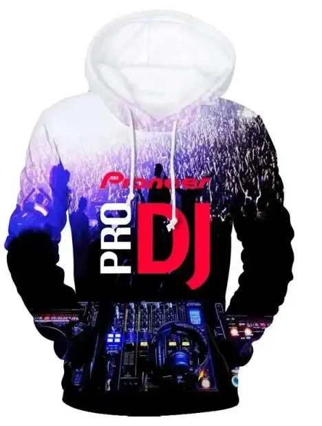 thumbnail image 1 of Nueva sudadera con capucha para hombre con estampado 3D de DJ, sudadera con capucha de manga larga con tendencia urbana, sudadera informal, ropa de otoño e invierno para hombre, 1 of 4