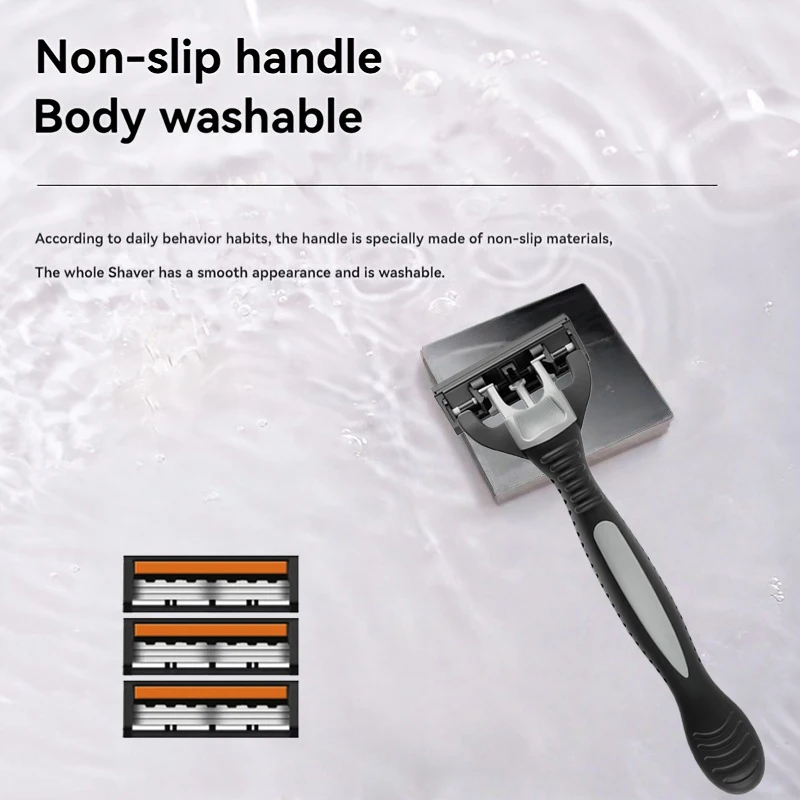 3-layer Stainless Steel Manual Safety Razor For Smooth Shaving_voghion.com