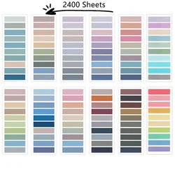 Transparent Waterproof Self-Adhesive Page Marker Sticky Notes - 2400 Pc Set (BQB-2400 Sheets)