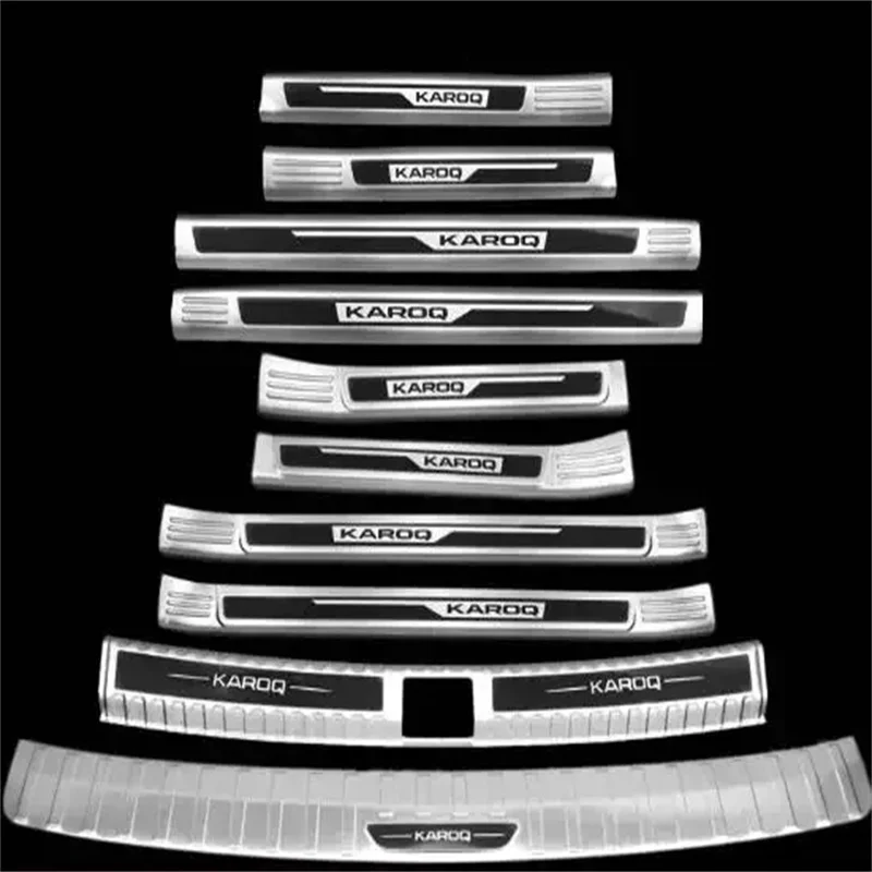 

For Skoda KAROQ 2017-2023 Stainless Steel Threshold Guard Plate Trunk Guard Threshold Shield Anti-scratch Car Accessories