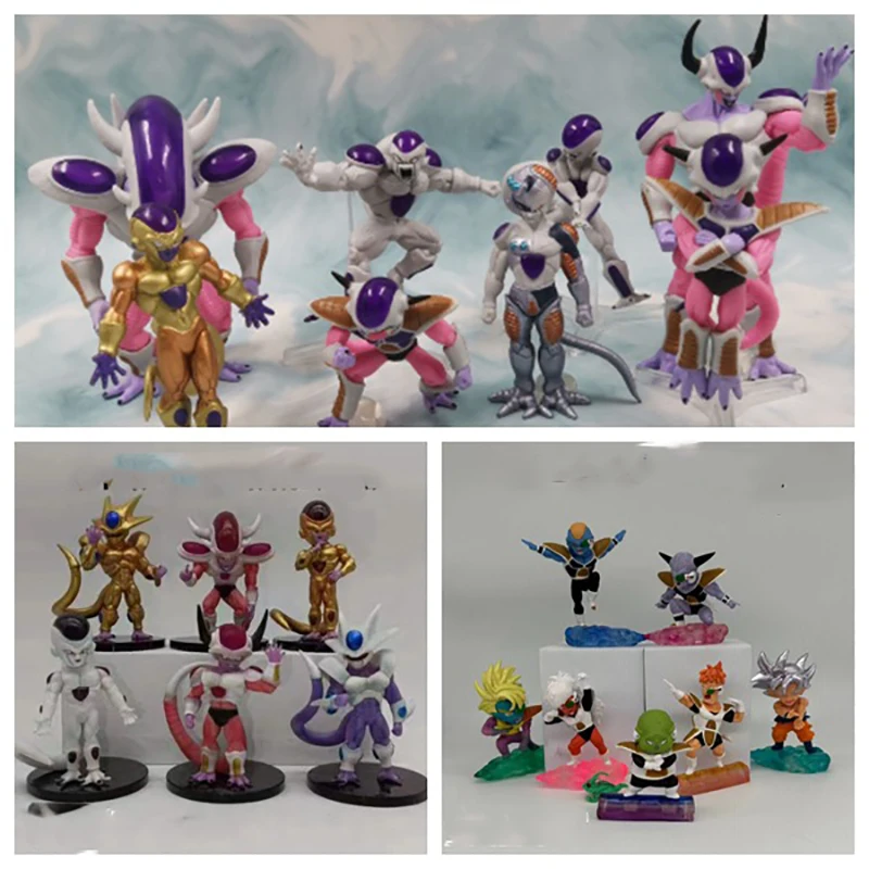 

7-8pcs/Set Dragon Ball Z Anime Figure Majin Buu Fat Buu Piccolo Cell Frieza PVC Action Collection Model Toys For Children Gifts
