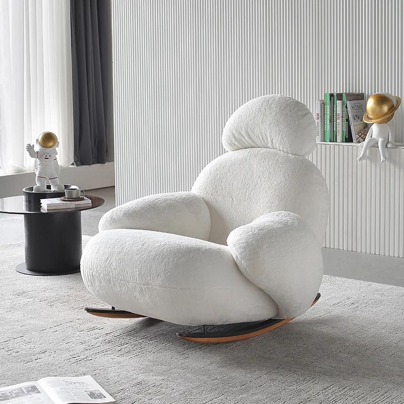 

Nordic style design modern living room home furniture sofa roking chair armchair lounge sofa