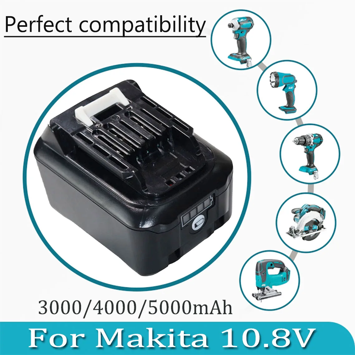 

10.8V 3.0/4.0/5.0Ah Li-ion Battery For Makita BL1021B BL1041B BL1015B BL1020B BL1040B DC10WD Cordless power Tools
