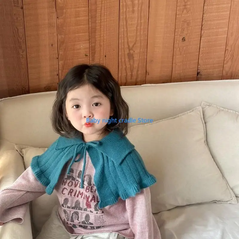 J2FF Baby Girls 필수 니트 목도리 솔리드 컬러 가짜 칼라 가을, 겨울을위한 따뜻한 의류 액세서리