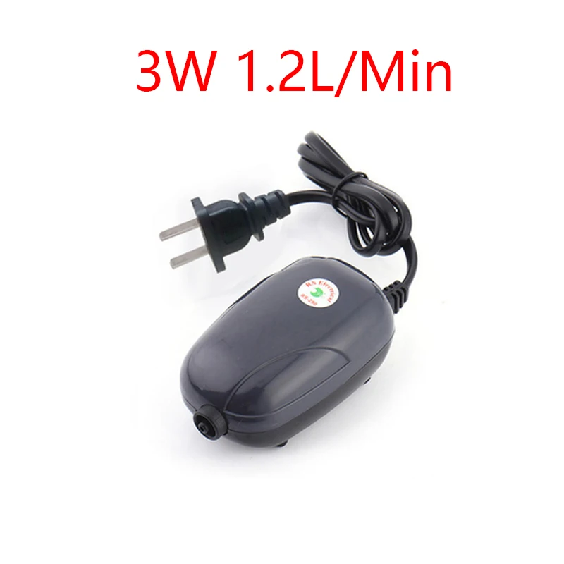 Aquarium Air Pump Fish Tank Mini Silent Compressor Single Double Outlet Oxygen Pumps Aquariums Aquatic Accessories 220V 3W 5W 3