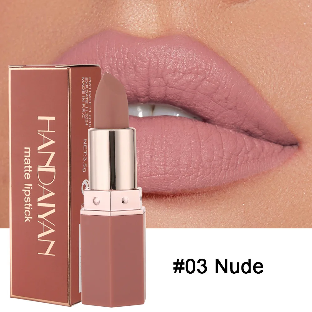 6-Color Matte Lipstick Set Non-Fading Non-Stick Cup Long-Lasting Velvet Smooth Matte Lip Color Waterproof Smudge-proof new