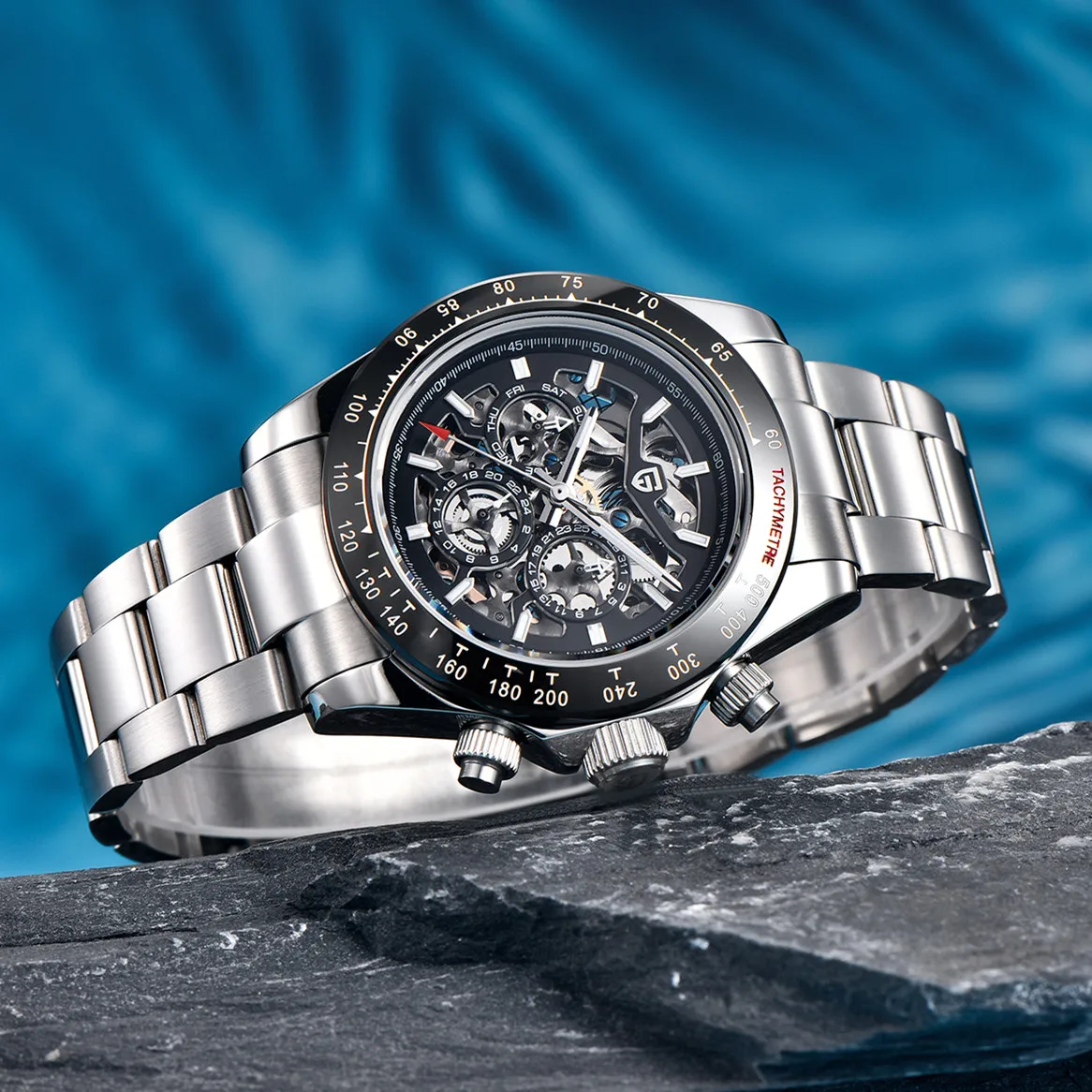 高級機械式腕時計 Pagani Design クロノグラフ自動巻き 100m防水 Amazon.com: Pagani Design Men's Automatic Mechanical Wrist