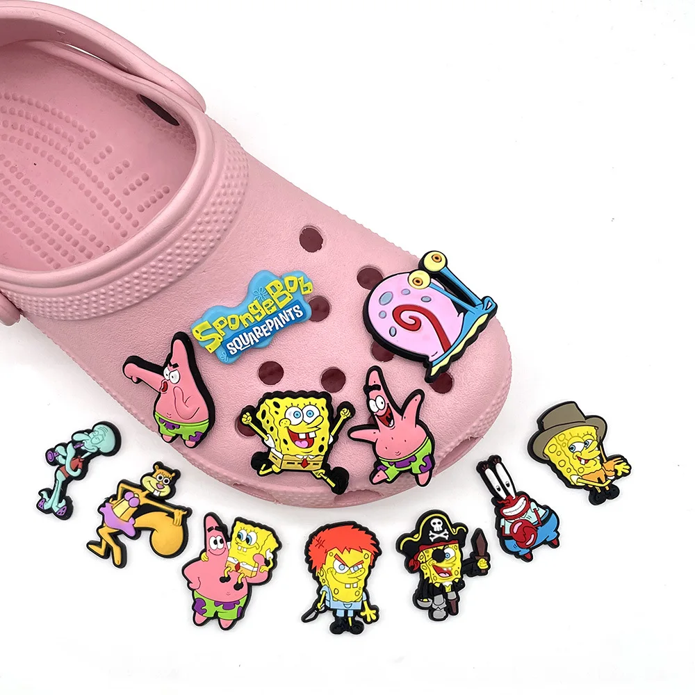 Spongebob Shoe Accessories Anime Crocs Charms Cute Accesories Y2k Gift