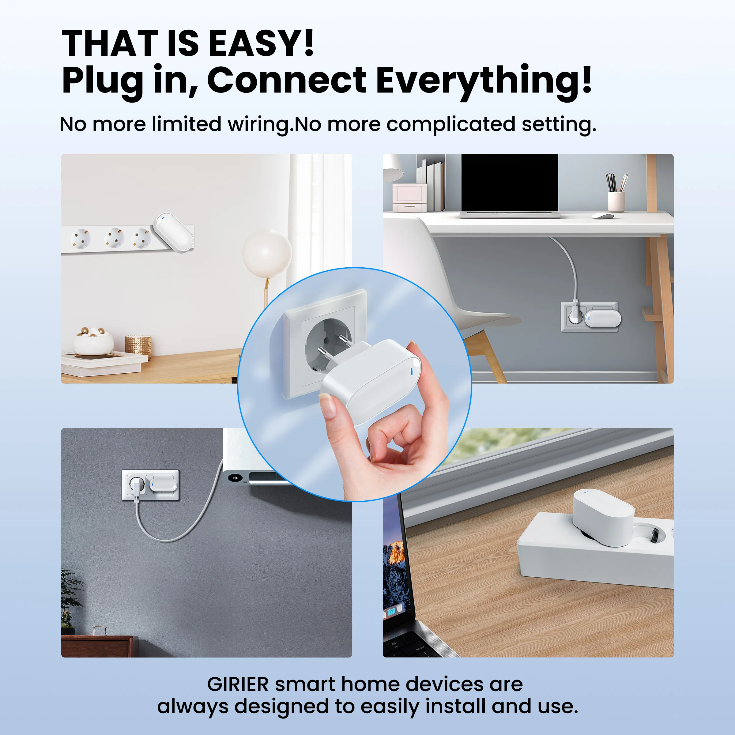 GIRIER Tuya Smart ZigBee Gateway Hub Plug-in Type Multi-mode Bluetooth Gateway Bridge for Smart Home Automation Works with Alexa