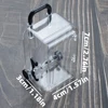 Mini Desk Organizer Trolley Case Shape Paper Clip Storage Box Holder Tiny Transparent Plastic Trunk Ornaments Office School 6