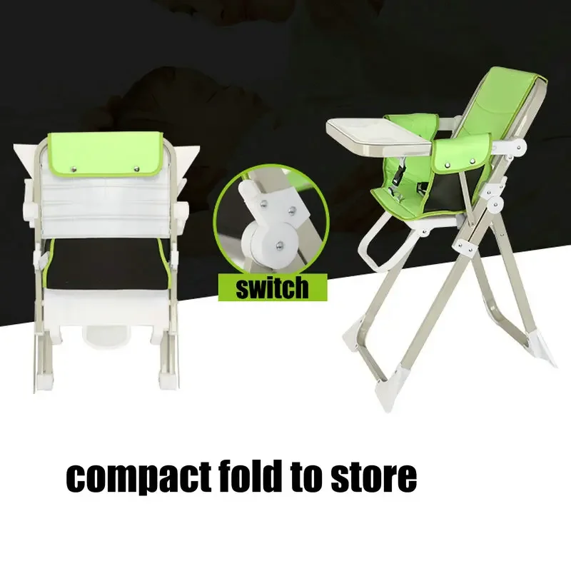 Children's Dining Chair, Foldable Baby Feed Table, Portable Lightweight 4.9KG Kids Highchair