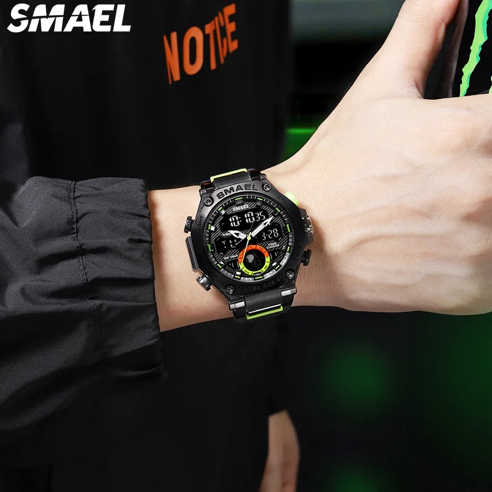 SMAEL Versatile Dual Display Electronic Watch 8069 Astro Alloy Multi functional Student Watch for Leisure Sports 6