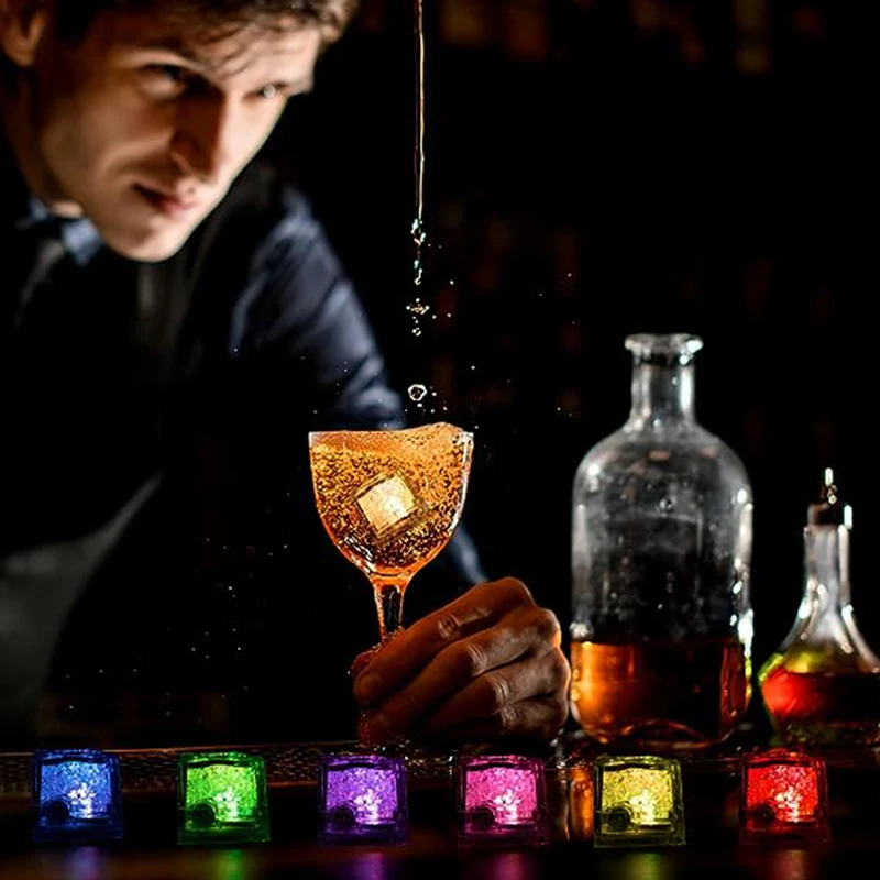 รูปสินค้า LED Ice Cube หลายสีกระพริบเรืองแสง ตกแต่งปาร์ตี้
