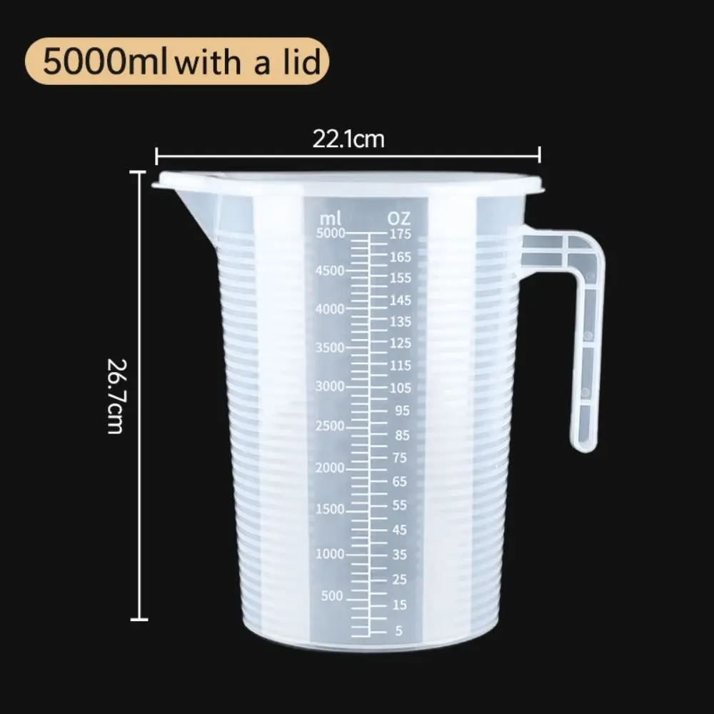 Transparent Plastic Measuring Cup with Graduated Scale for Kitchen Baking and Cooking