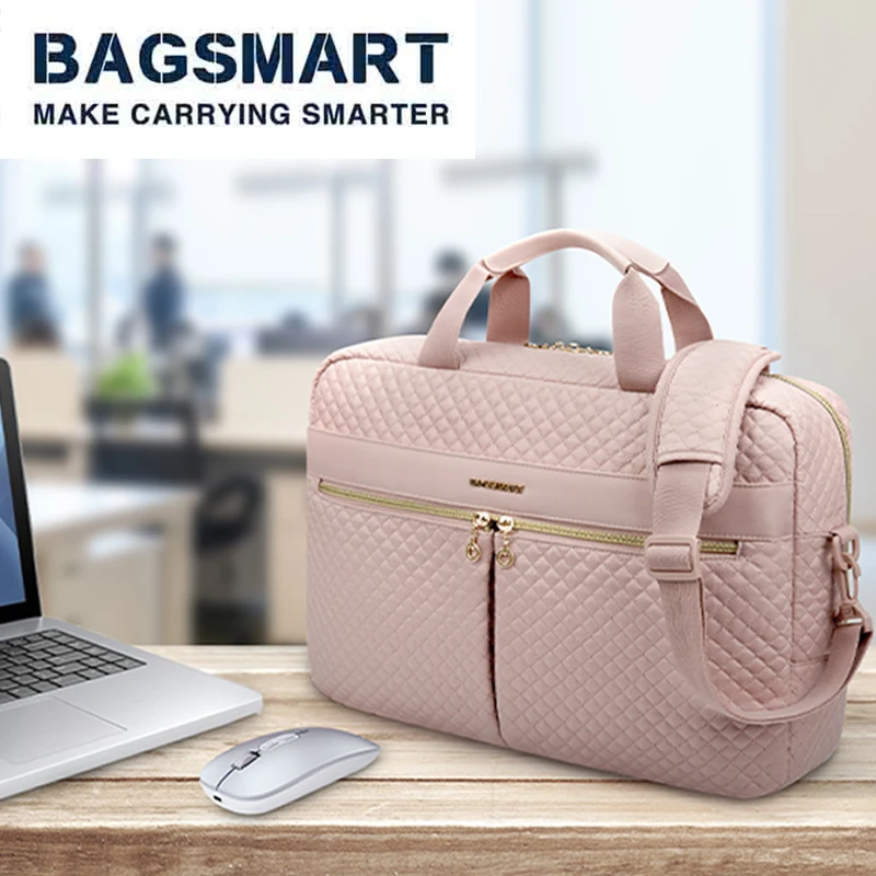 Bagsmart-bolsa para Laptop para Mulheres 15.6 Maleta Muitos Bolsos Laptop Case Portátil Escritório Viagem Negócios Ipad Computador