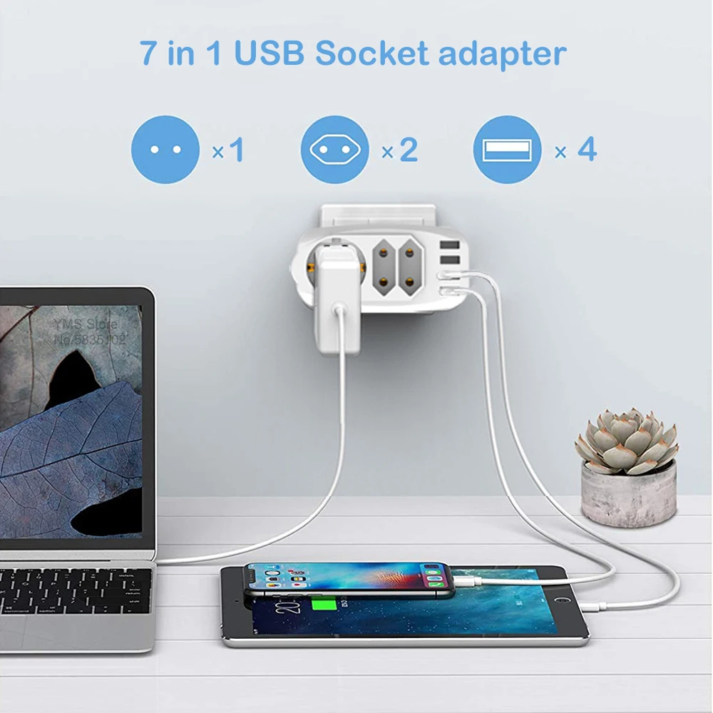Sopend EU   ͽٴ  Ʈ 7 In 1 3 AC ܼƮ 4 USB Type-C Ʈ   ȣ Ȩ ȭƮ