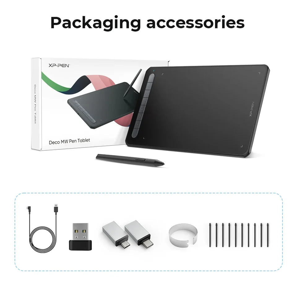XPPen Deco M&MW Wireless Bluetooth Digital Graphic Tablet Drawing