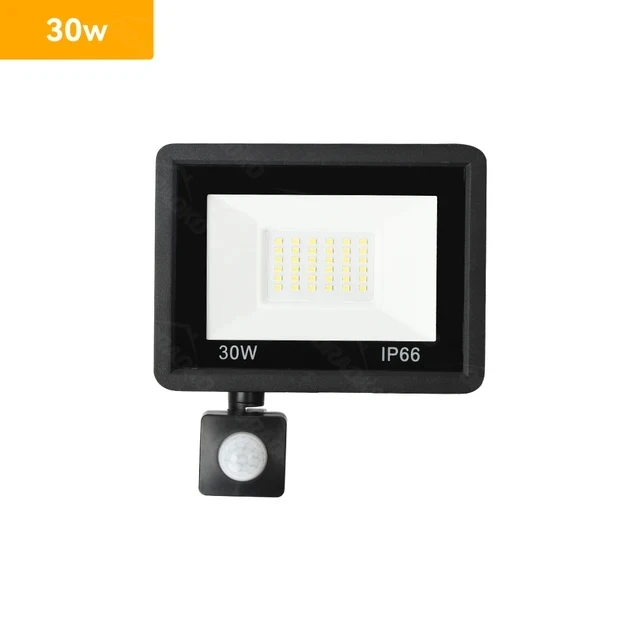 Outdoor Waterproof LED Motion Sensor Spotlight - Adjustable Wattage and Detection