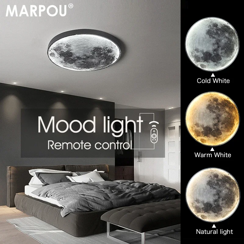 Plafondlamp LED Dimbaar Modern Plafondlamp Woonkamer Met Afstandsbediening Acryl Lampenkap Verstelbaar Licht Kleur/Helderheid Slaapkamer Kantoor Museum Restaurant Grote Verlichting,Black,80cm/71w