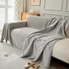 Simple Chenille Herringbone Print Sofa Towel Solid Color Multifunctional Decorative Home Sofa Towel Summer Universal Sofa Covers 4