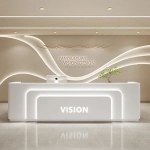 Executive Reception Nail Desk White Office Modern Premium Parental Desk Front Luxury Rezeption Desk Beauty Office Furniture