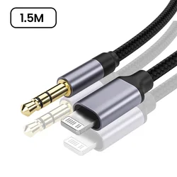 Elough 3.5mm to Lightning Male Aux Audio Cable for Headphones and Speakers (1.5m)