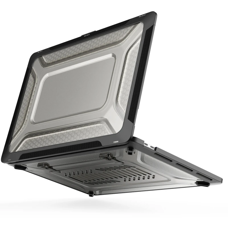 Capa de Proteção de Absorção de Choque Capa Dura para Serviço Pesado com Fold Kickstand Capa para Macbook Pro 16 2023 2023 A2141