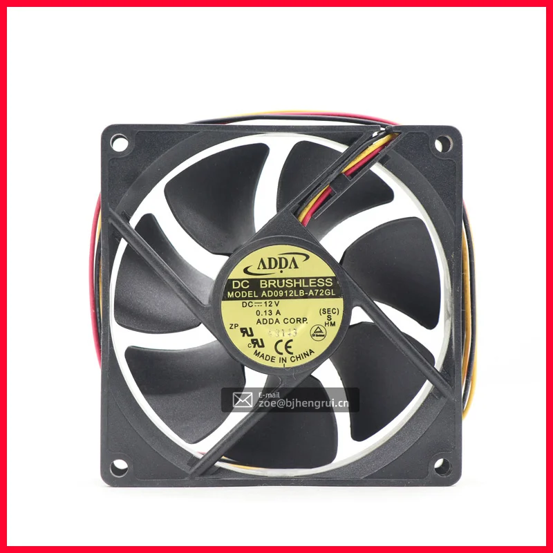 

AD0912LB-A72GL 9CM 12V DC 0.13A 9025 90x90x25mm 1.56W 2300RPM Ball Bearing CPU Chassis Axial Cooling Fan