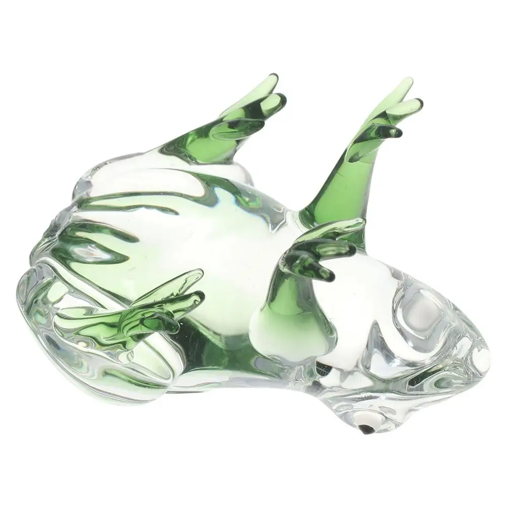Crystal Frog Glass Art Statue Crystal Frog Decoration Series Glass Home Desktop Simulation Animal Decoration