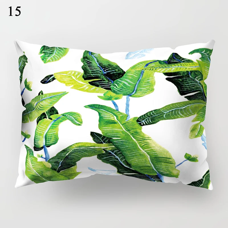 30x50cm Tropical Leaf Monstera Cushion Cover Polyester Throw Pillows Case Sofa Home Decorative Green Plants Print Pillowcase 