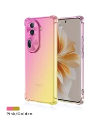 Gradient Shockproof TPU Phone Case - Protective Cover  Coque Shell for Reno 12F 5G (Pink Gold)
