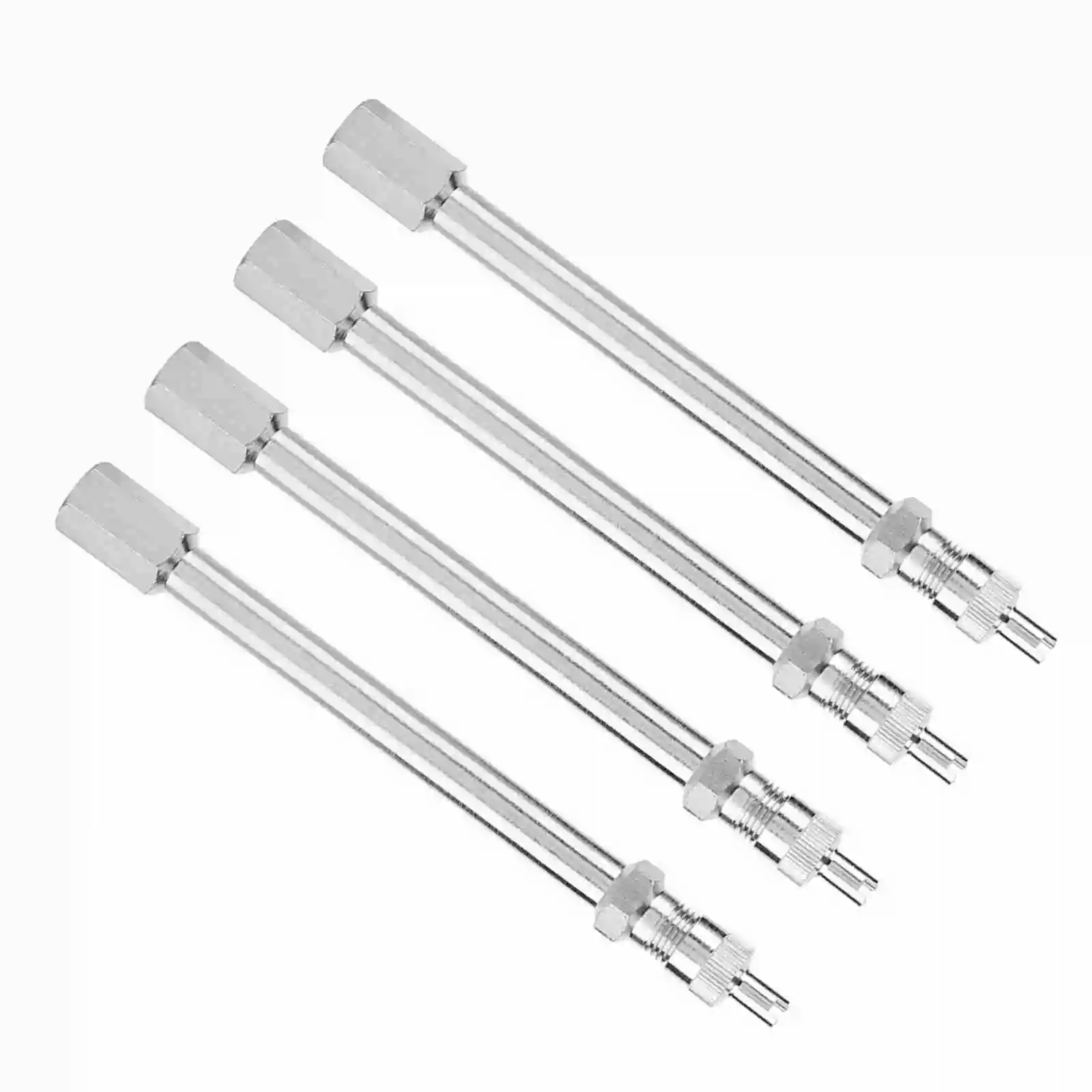 100mm Tyre Valve Extension 100mm Chrome Tyre Valve Extension Rod Wheel Adapter Car Truck Lorry Chrome