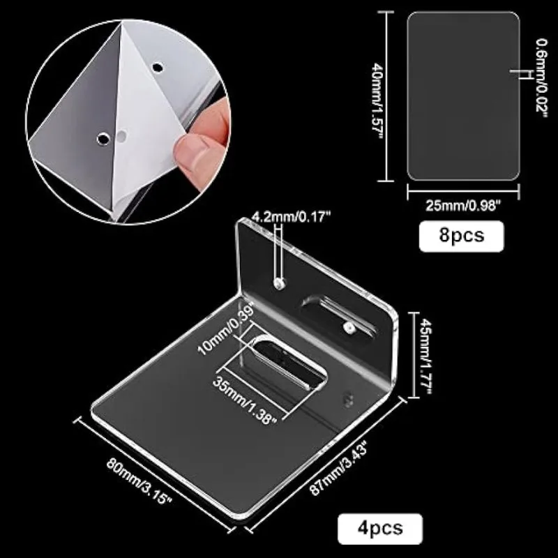 Wall Shelves 4pcs Wall Shelves Acrylic Floating Shelves Small Clear Shelf Display Ledges Adhesive Hanging Shelves for Smart Speaker Action