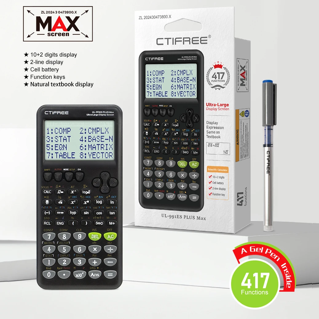 Scientific function calculator multifunctional designed for students exams -417