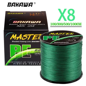 BAKAWA X8 Pe 꼰 낚싯줄 Pesca 잉어 멀티 필라멘트 플라이 와이어 일본 바닷물 1000M 500M 300M 22LB-90LB, 잉어 낚시줄 일제 낚싯줄