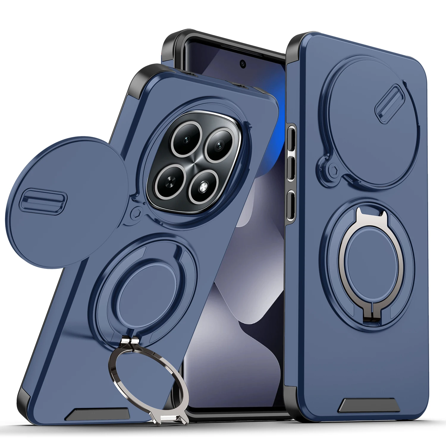 New Armor Case with Slide Lens Protection and Magnetic Ring Holder